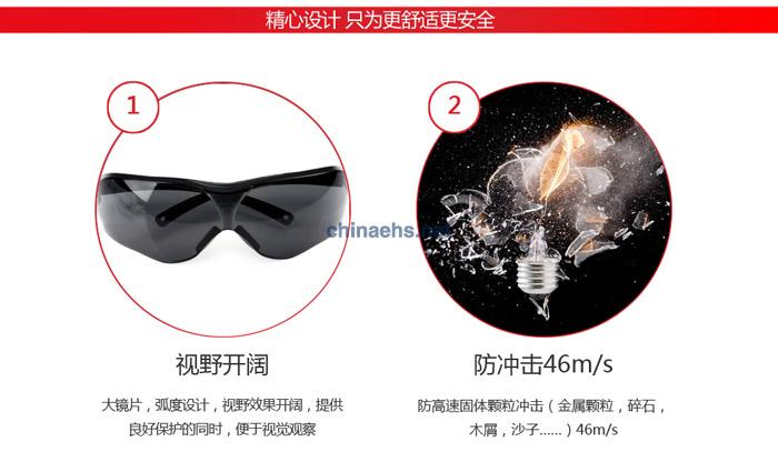 3M 10435 中國款流線型防護(hù)眼鏡（灰色鏡片，防霧）