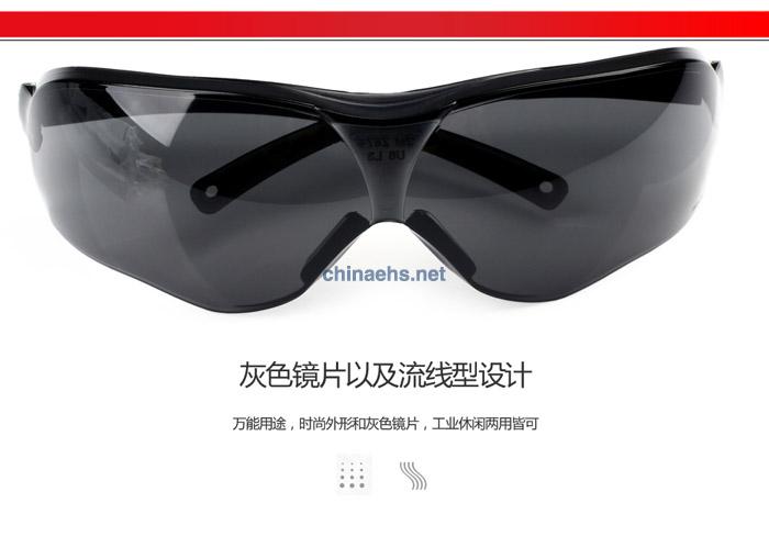 3M 10435 中國款流線型防護(hù)眼鏡（灰色鏡片，防霧）